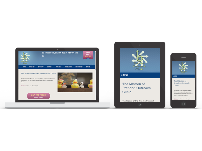 Brandon Outreach Clinic responsive | Twelve31 Media